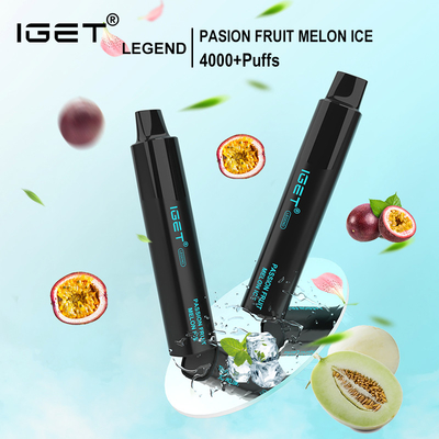 La légende 4000 d'IGET souffle des sortes du sel 9 de nicotine de 5% assaisonnent le stylo jetable de vape