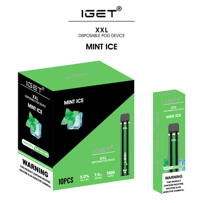 Les saveurs populaires 7ml Iget jetable Vape 1800 de fruit souffle stylo de cigarette d'Iget Xxl E