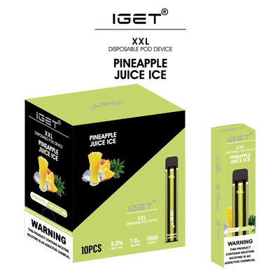 Les saveurs populaires 7ml Iget jetable Vape 1800 de fruit souffle stylo de cigarette d'Iget Xxl E