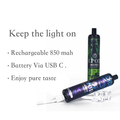 Glace de raisin 5000 souffles EPOD Vape jetable avec le port rechargeable